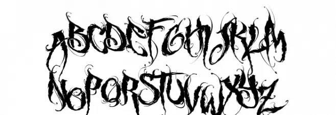 MCF funera flourish Fonte MAIÚSCULAS