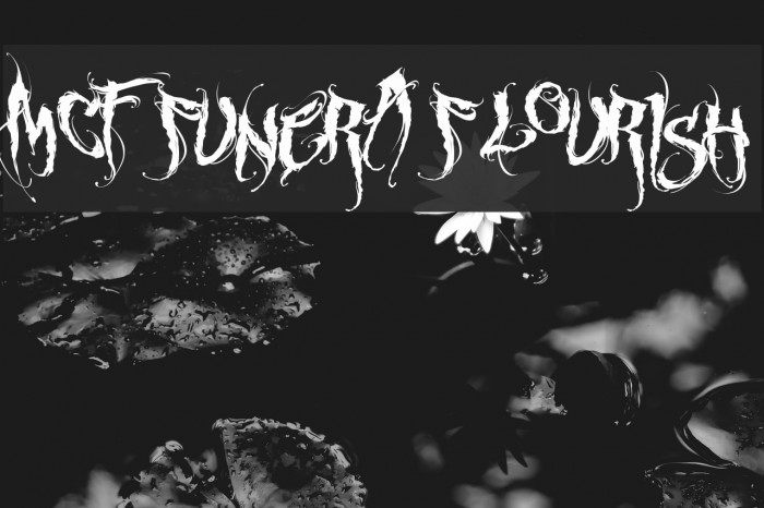MCF funera flourish Font examples