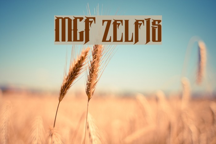 MCF zelfis Font examples