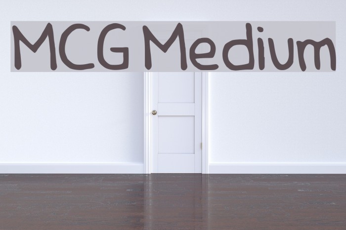 MCG Medium Font examples