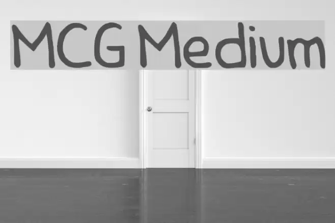 MCG Medium Font examples