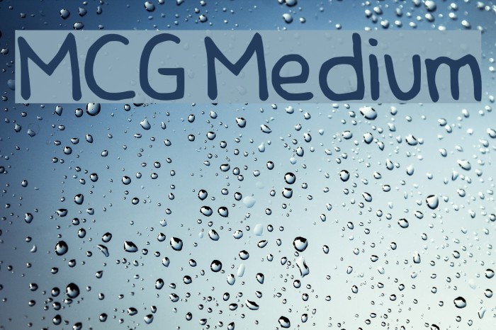 MCG Medium Font examples