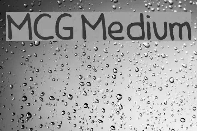MCG Medium Font examples