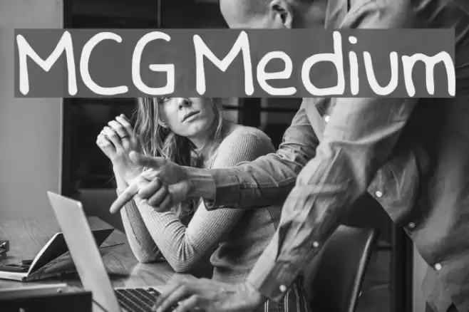 MCG Medium Font examples