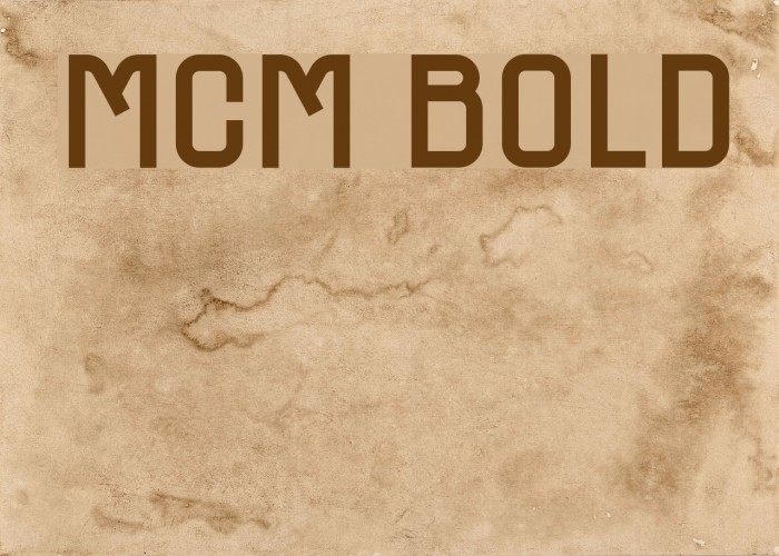 MCM Bold Font examples