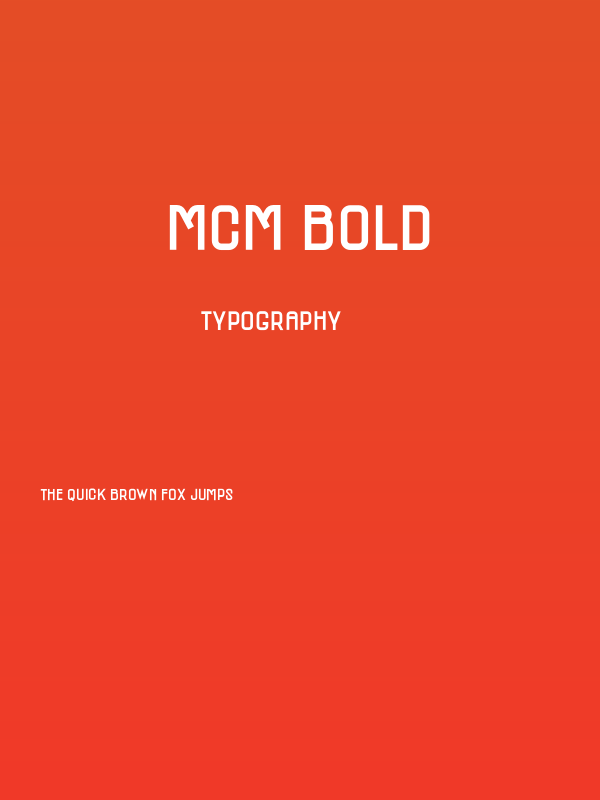 MCM Bold Poster