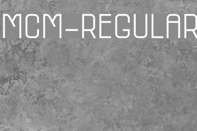 MCM-Regular Font examples