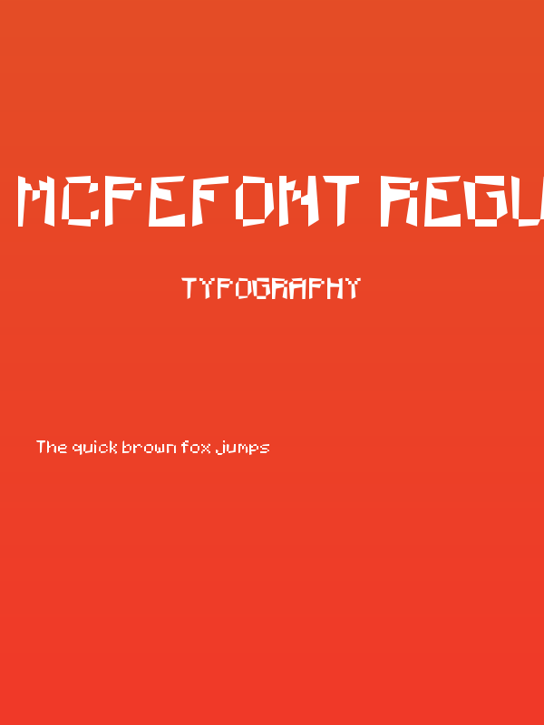 MCPEfont Regular Poster