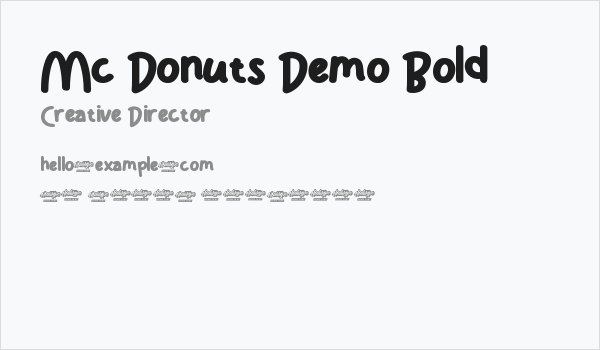 Mc Donuts Demo Bold Business Card