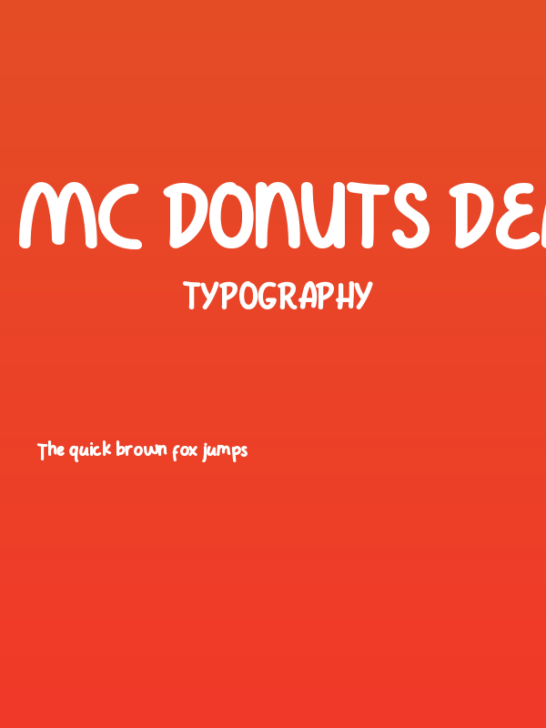 Mc Donuts Demo Bold Poster