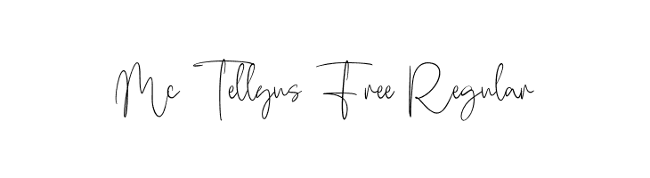 Mc Tellyus Free Regular  Frei Schriftart Herunterladen