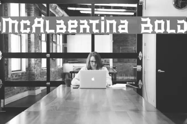 McAlbertina Bold Example 2