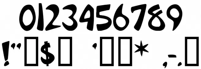 McBoing Boing フォント その他の文字