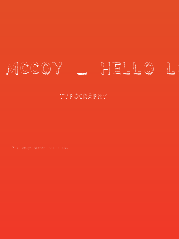McCoy - Hello Lori Poster