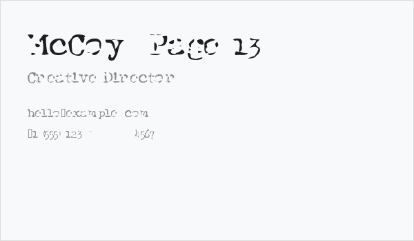 McCoy  Page 13 Business Card