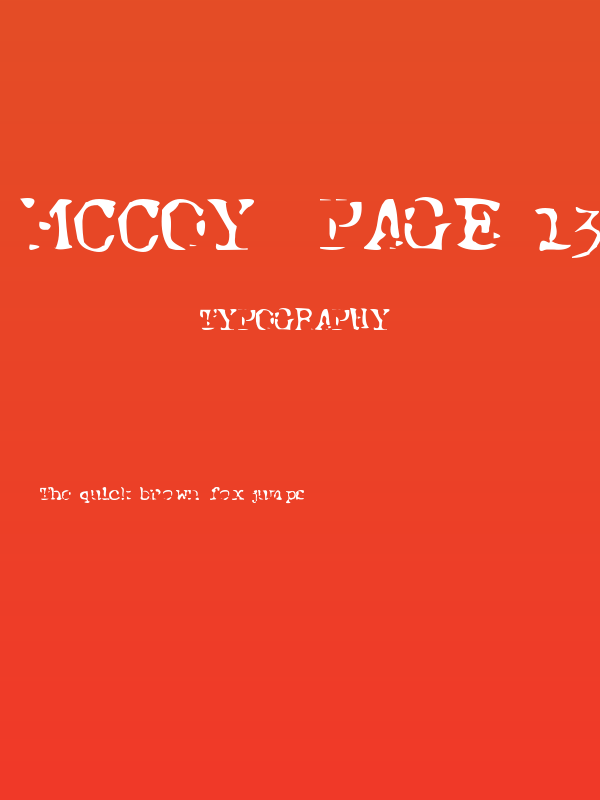 McCoy  Page 13 Poster