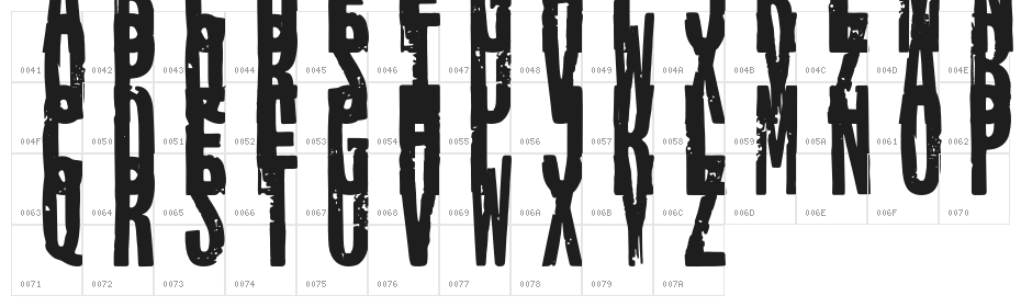 McDonalds-Regular Character Map
