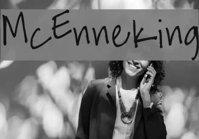 McEnneking Font examples