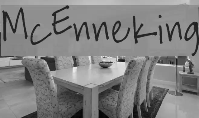 McEnneking Font examples