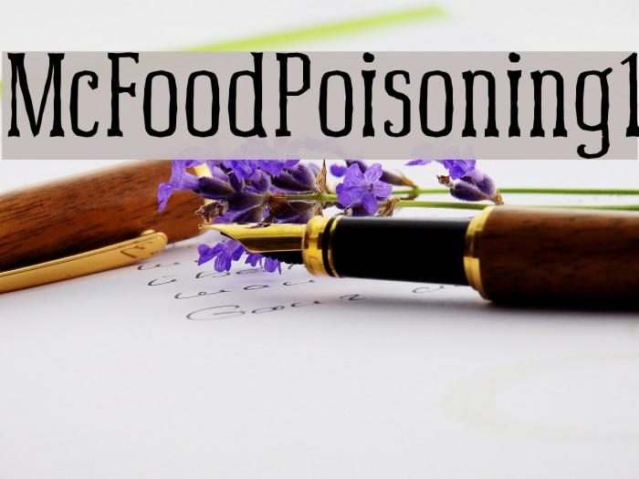 McFoodPoisoning1 Font examples