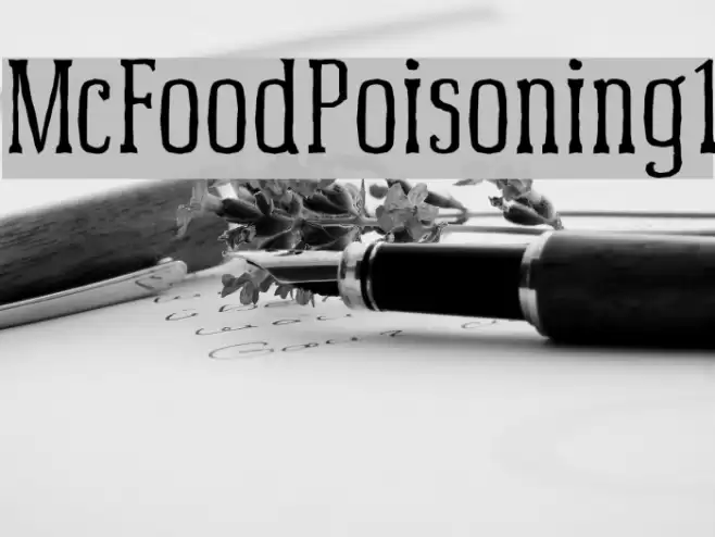 McFoodPoisoning1 Font examples