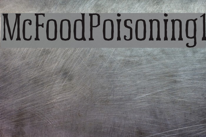 McFoodPoisoning1 Font examples