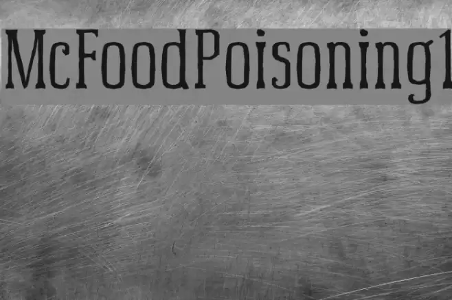 McFoodPoisoning1 Font examples
