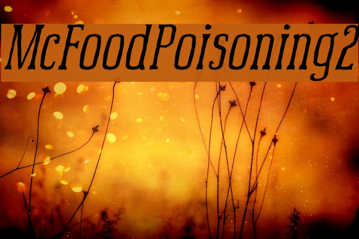 McFoodPoisoning2 Font examples