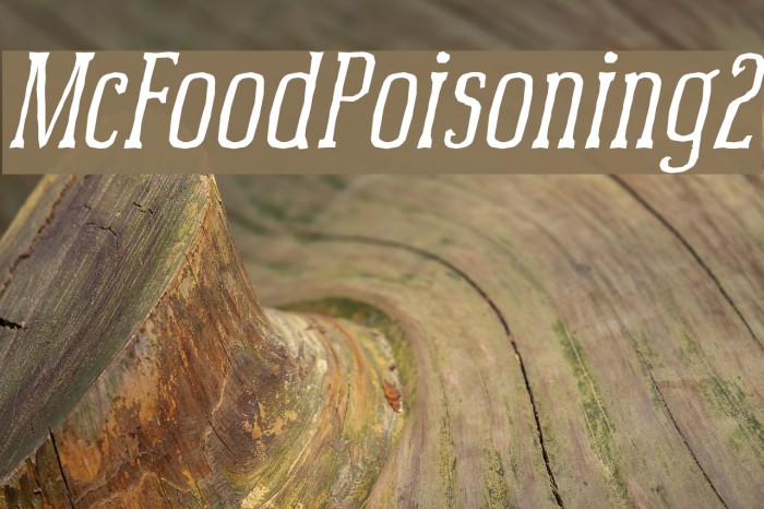 McFoodPoisoning2 Font examples