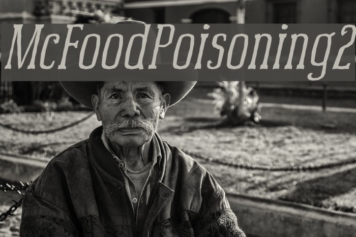 McFoodPoisoning2 Font examples