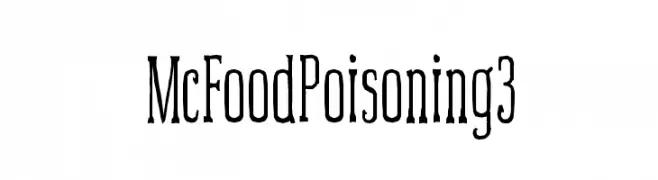 McFoodPoisoning3  Descarca Fonturi Gratis