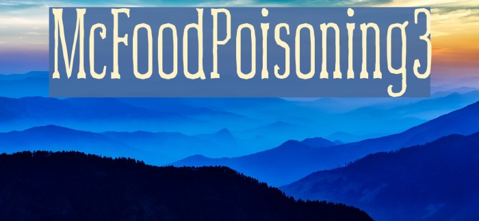 McFoodPoisoning3 Font examples