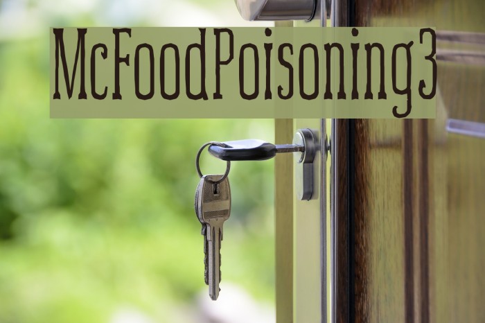 McFoodPoisoning3 Font examples