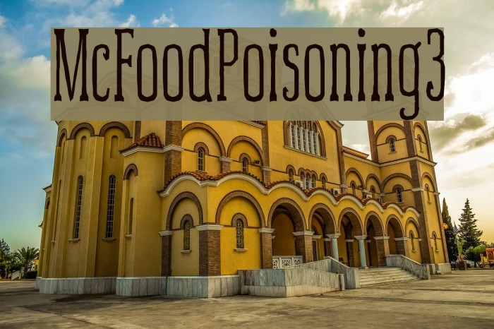 McFoodPoisoning3 Font examples