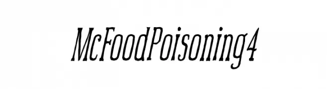 McFoodPoisoning4  Descarca Fonturi Gratis