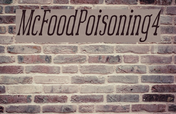 McFoodPoisoning4 Font examples
