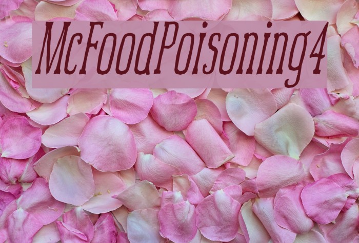 McFoodPoisoning4 Font examples