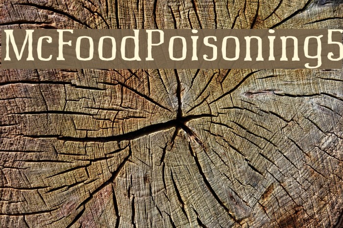 McFoodPoisoning5 Font examples