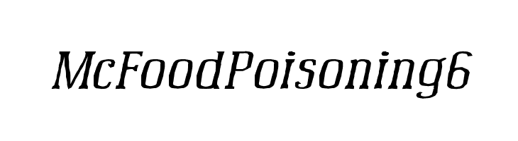 McFoodPoisoning6 Font