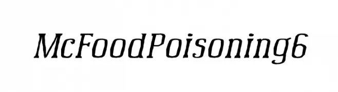 McFoodPoisoning6  Descarca Fonturi Gratis
