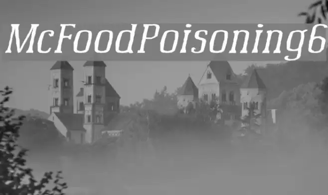 McFoodPoisoning6 Font examples