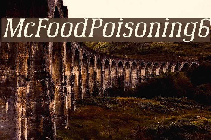 McFoodPoisoning6 Font examples