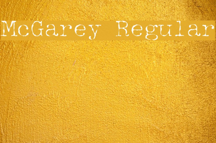 McGarey Regular Font examples