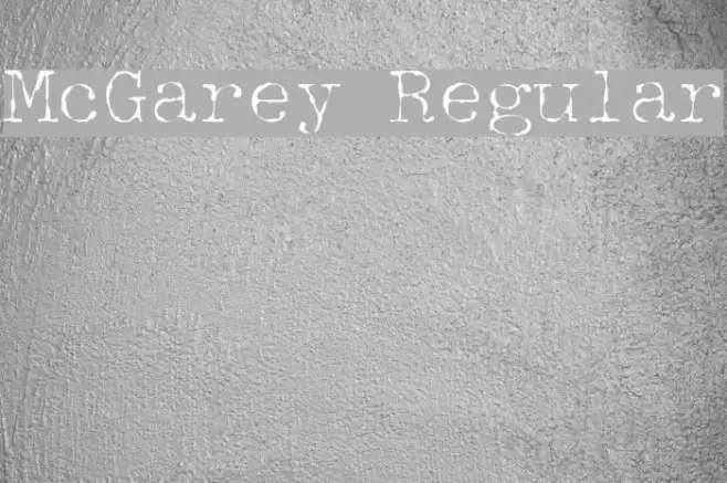 McGarey Regular Font examples