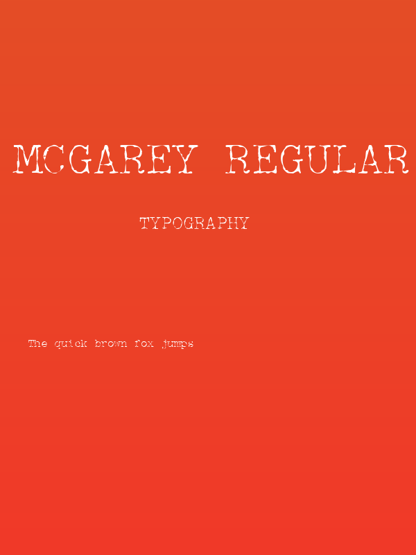 McGarey Regular Poster