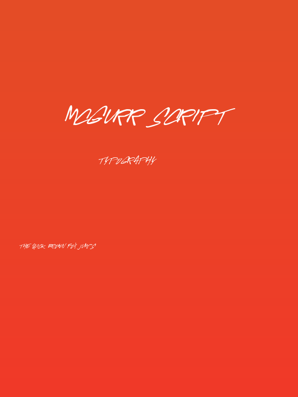 McGurr Script Poster