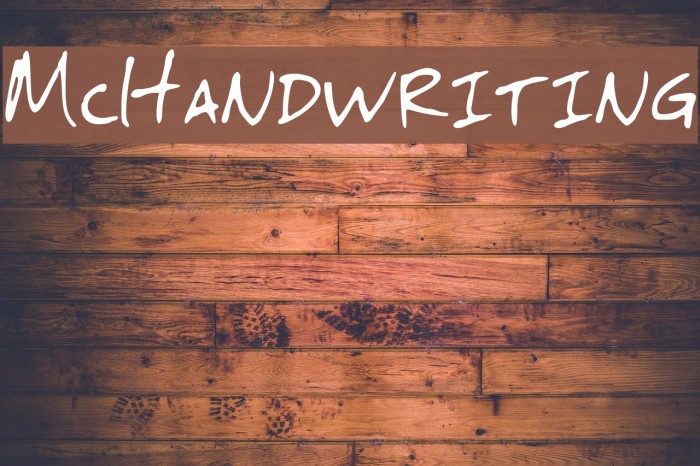 McHandwriting Font examples