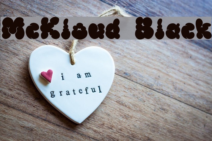 McKloud Black Font examples