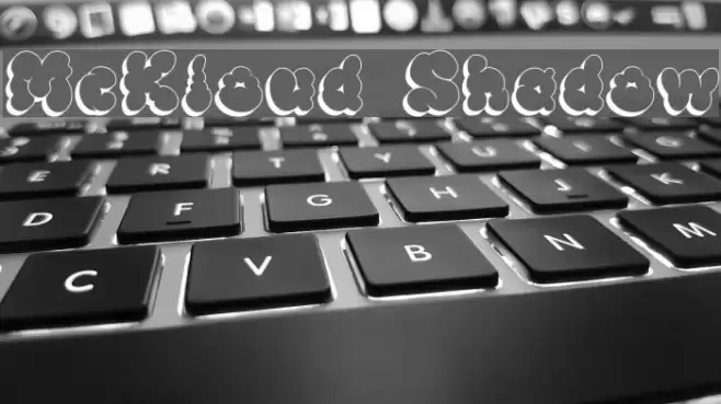 McKloud Shadow Font examples