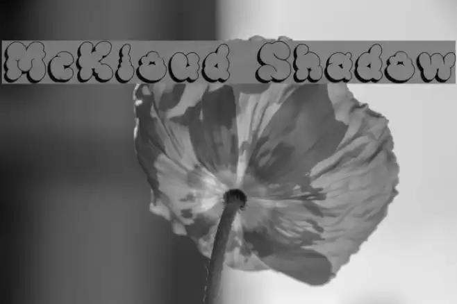 McKloud Shadow Font examples